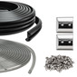 Boat Rub Rail Replacement Kit 60' Supro-Flex Semi-Rigid Vinyl 1 19/32" x 25/32"