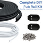 Boat Rub Rail Replacement Kit 50' - 70' Flexible Vinyl 1 1/4" x 15/16"