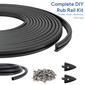 Boat Rub Rail Replacement Kit 50' - 70' Flexible Vinyl1 1/16" x 11/16"