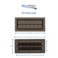 RV Floor Register 4" x 10" Brown Vent