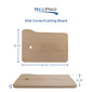 RV Kitchen Sink Cover Wooden 15 ¾" x 22 ¼" 