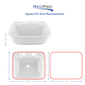 White RV bathroom sink measurements.