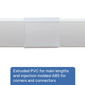 RV Crown Molding 86" White Cap and Base Snap Together W/ LED Duct