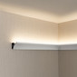 RV Crown Molding 86" White Cap and Base Snap Together W/ LED Duct