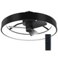RV Ceiling Fandelier with 12V LED Lighting Matte Black