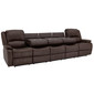RecPro Charles 124" Wall Hugger RV Recliner Sofa with Three Drop Down Consoles