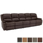 RecPro Charles 124" Wall Hugger RV Recliner Sofa with Three Drop Down Consoles