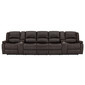 RecPro Charles 142" Wall-Hugger RV Recliner Sofa with Two Center Consoles