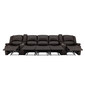 RecPro Charles 142" Wall-Hugger RV Recliner Sofa with Two Center Consoles