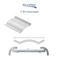 1" RV Vinyl Insert White Heavy Duty Screw Cover