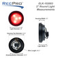2" Clear/Red Round Light Kit