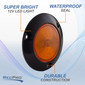 2" Amber/Amber Round Surface Mount RV Light