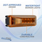 4" x 1" Rectangle RV LED Marker Light Amber/Amber