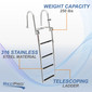 Marine Products 4 STEP 304SS UNIVERSAL REAR ENTRY LADDER