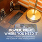 RV Side Table with Recessed Dual USB Charging Station and Twin Hidden Power Outlets