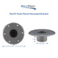 Flush Mount Recessed Bracket for RV Dinette Table Leg