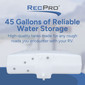 45 Gallon RV Fresh Water Tank with Sensors