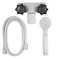 4" RV Tub and Shower Diverter Faucet White/Smoke with Handheld Shower Head & Hose