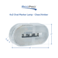 4" x 2" Oblong RV LED Marker Light Clear/Amber
