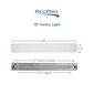 18" RV Vanity Light With Cover 12V LED Brushed Nickel