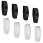 Rounded RV Baggage Door Catch Set Black and White