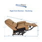 Right Arm Recliner Modular RV Furniture Zero-Wall Hugger Reclining Luxury Lounger
