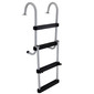 AL-B4 Compact Aluminum Four-Step Pontoon Boat Ladder