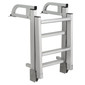 AL C4 Four Step Quick Release Folding Aluminum Pontoon Boat Ladder