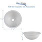 White composite round sink measurements.