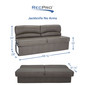 RecPro Charles 68" RV Jackknife Sleeper Sofa with Optional Legs