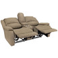 RecPro Charles 67" Double RV Wall Hugger Recliner Sofa with Console in Cloth