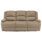 RecPro Charles 80" Triple RV Wall Hugger Recliner Sofa with Drop Down Console in Cloth