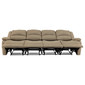 RecPro Charles 102" Quad Wall Hugger RV Recliner Sofa with Two Drop Down Consoles in Cloth