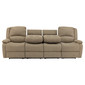 RecPro Charles 102" Quad Wall Hugger RV Recliner Sofa with Two Drop Down Consoles in Cloth
