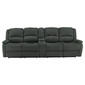 RecPro Charles 111" Quad Wall Hugger RV Recliner Sofa with Two Drop Down Consoles & Cup Holder Console in Cloth