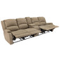 RecPro Charles 114" Quad Wall Hugger RV Recliner Sofa w/ Center Console in Cloth