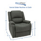RecPro Charles 30" RV Recliner Swivel Glider Rocker Chair in Cloth