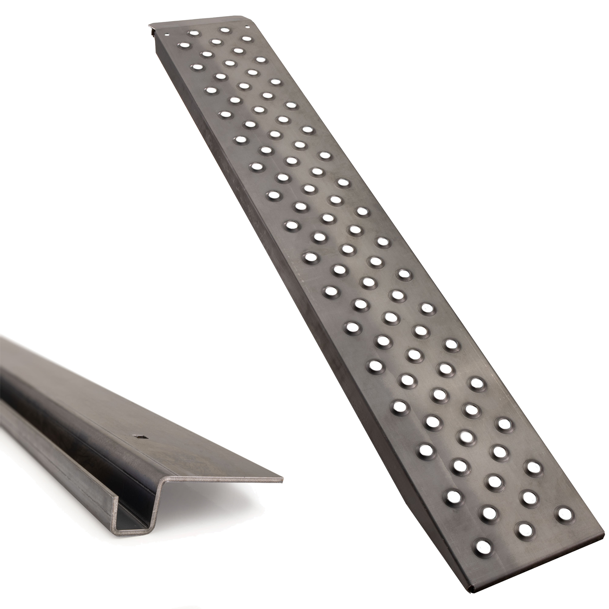10 Gauge Steel Ramp Ends 2-Pack 10-Gauge Steel Trailer Ramp Brackets ...