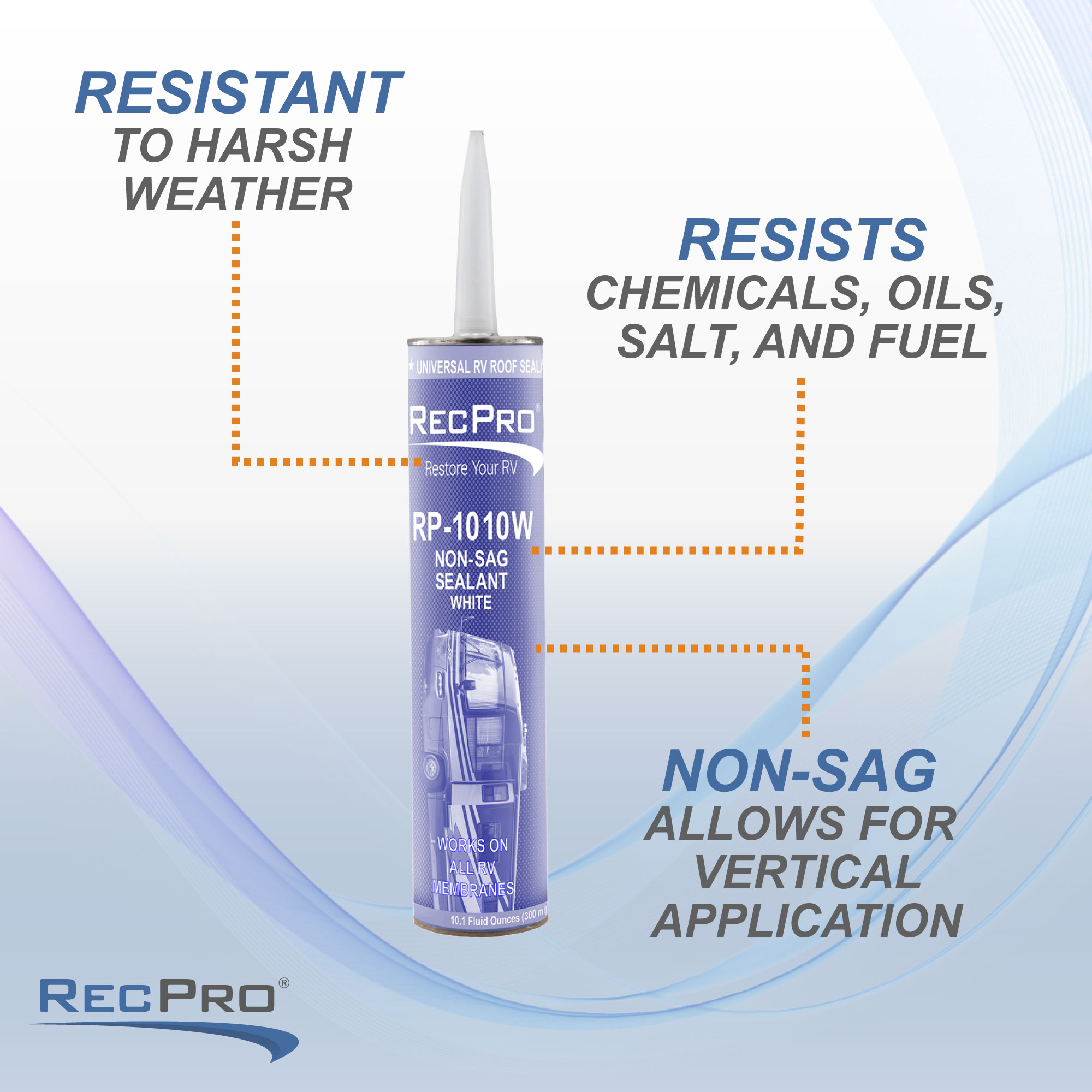 1010 Non-Sag RV Lap Sealant 11 oz. - RecPro