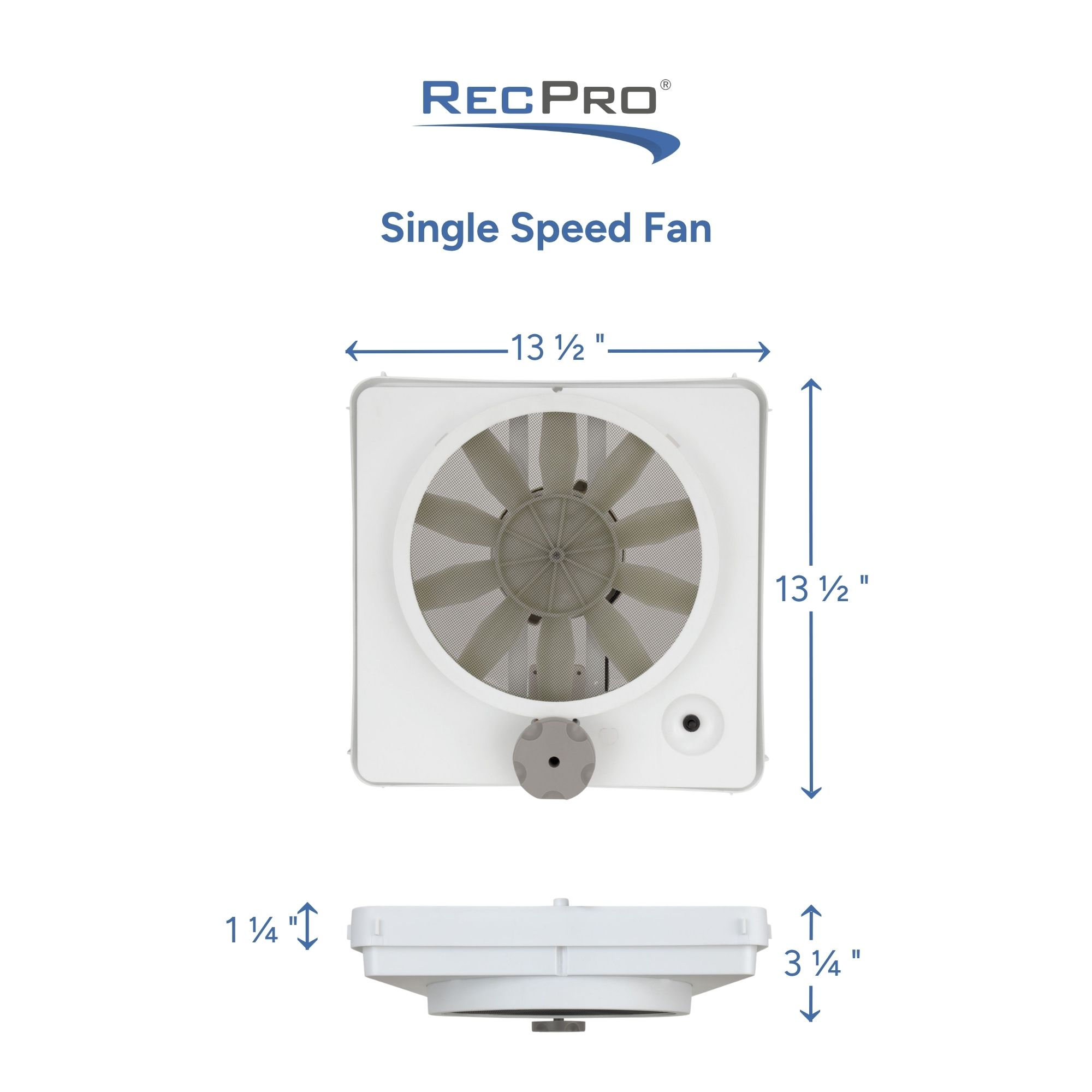 Heng's 90043-CR Vortex 1 Fan Kit Single Speed - RecPro