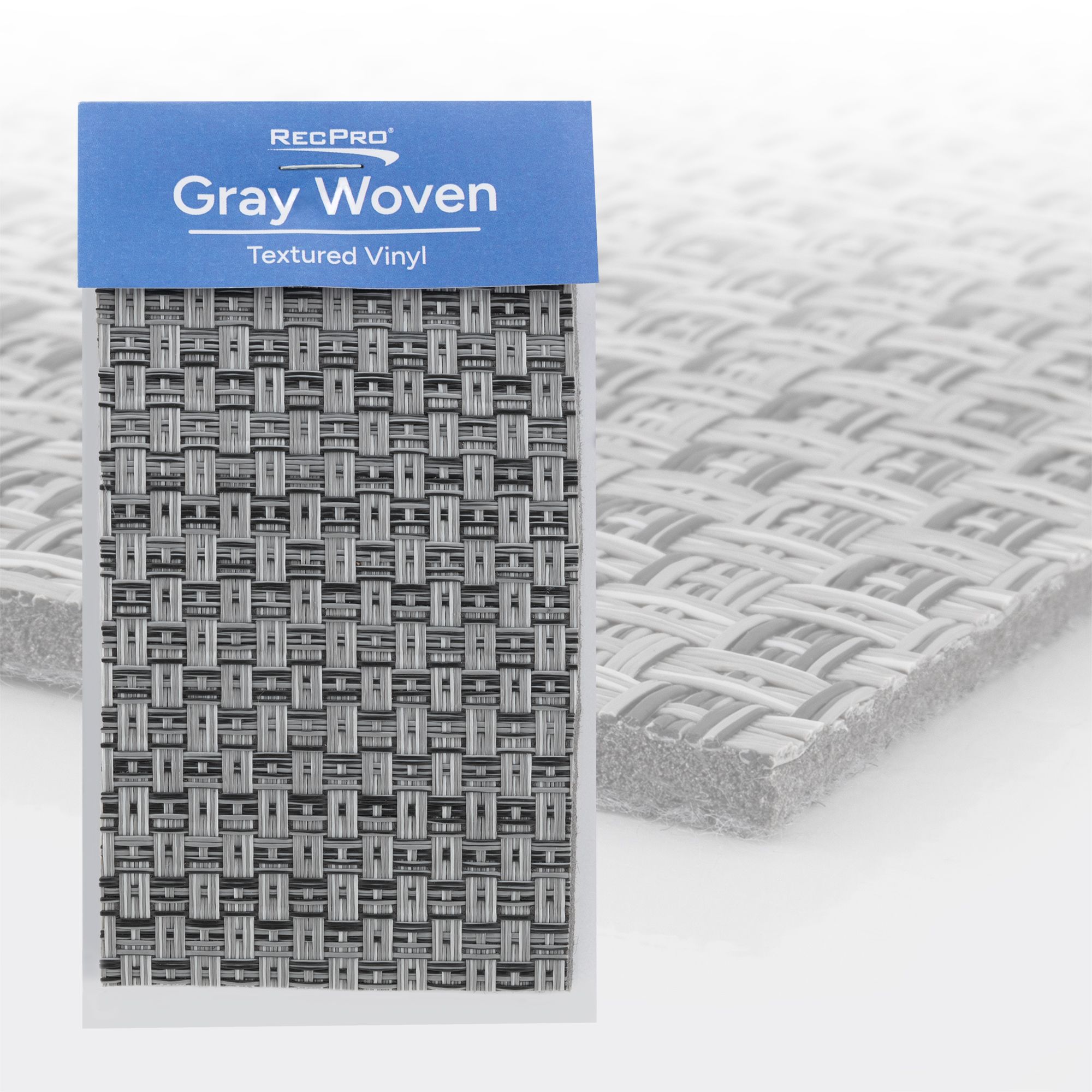 ボタニカルラボページ RV Woven Vinyl Thatch Flooring Gray Sample - RecPro
