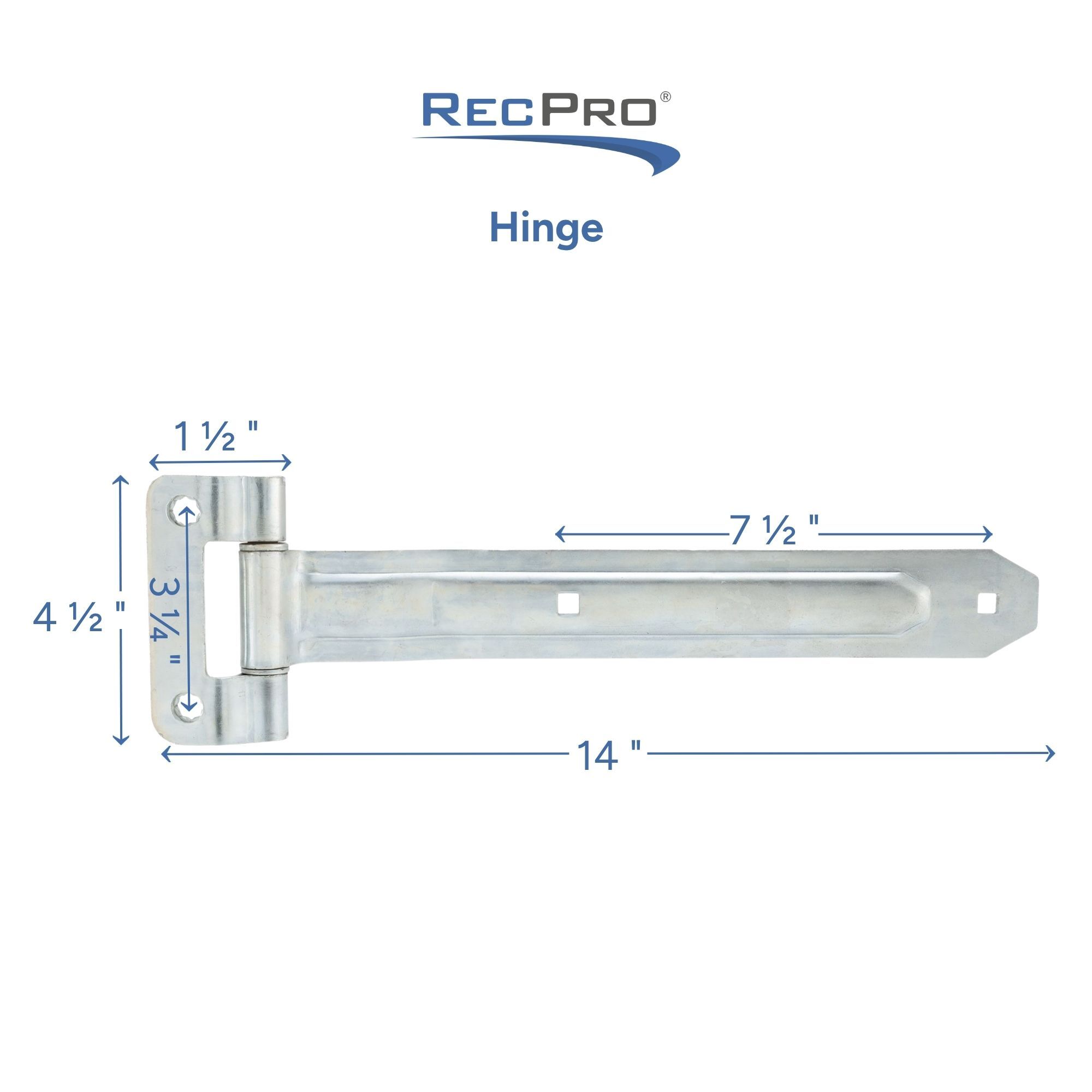 14" Trailer Hinge Measurements 14" Trailer Hinge Measurements