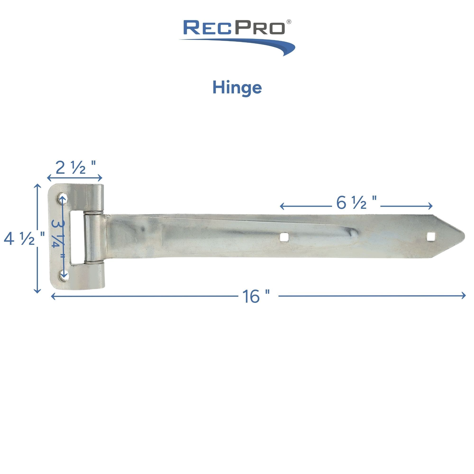 16" Trailer Hinge Measurements 16" Trailer Hinge Measurements