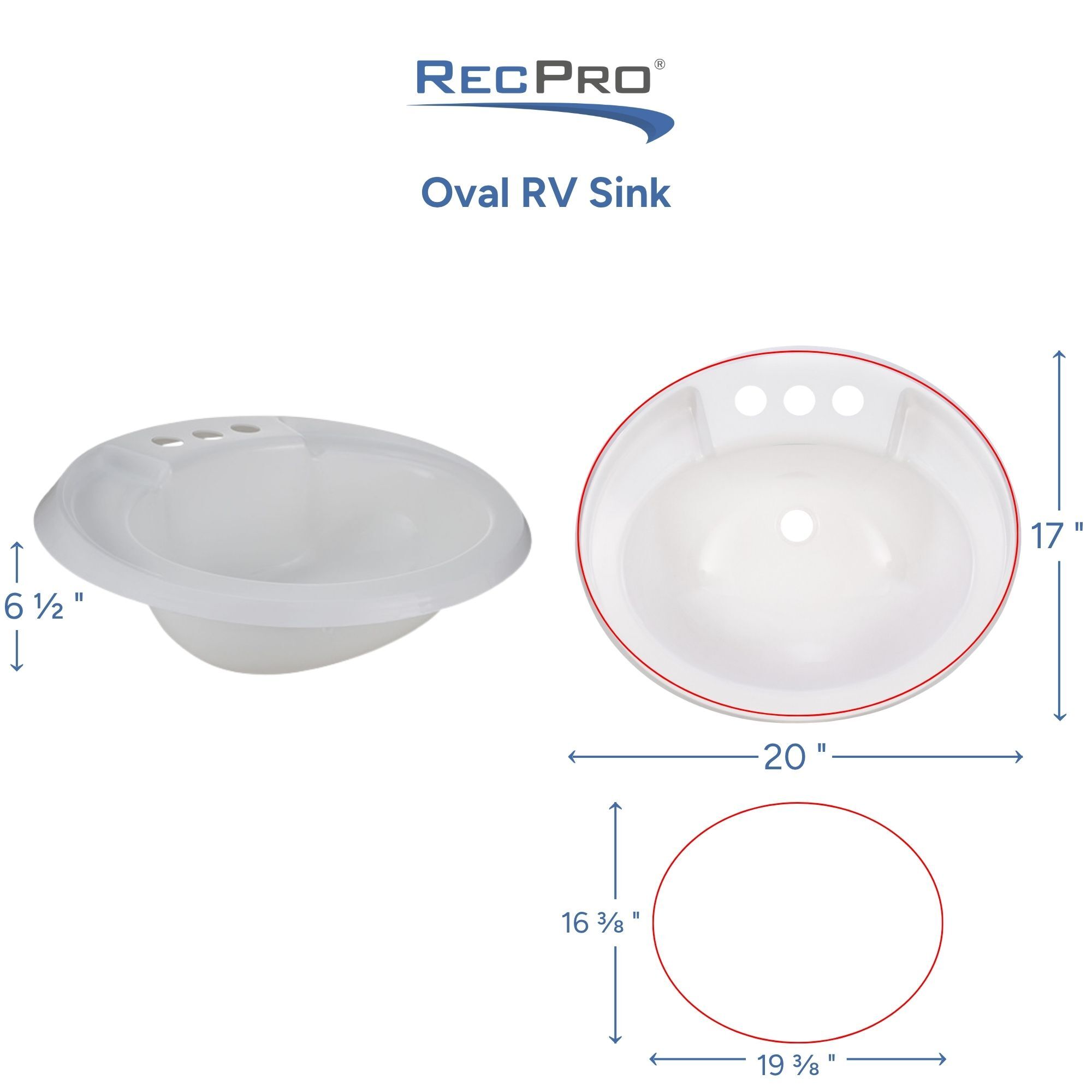 Oval RV Sink Measurements Oval RV Sink Measurements
