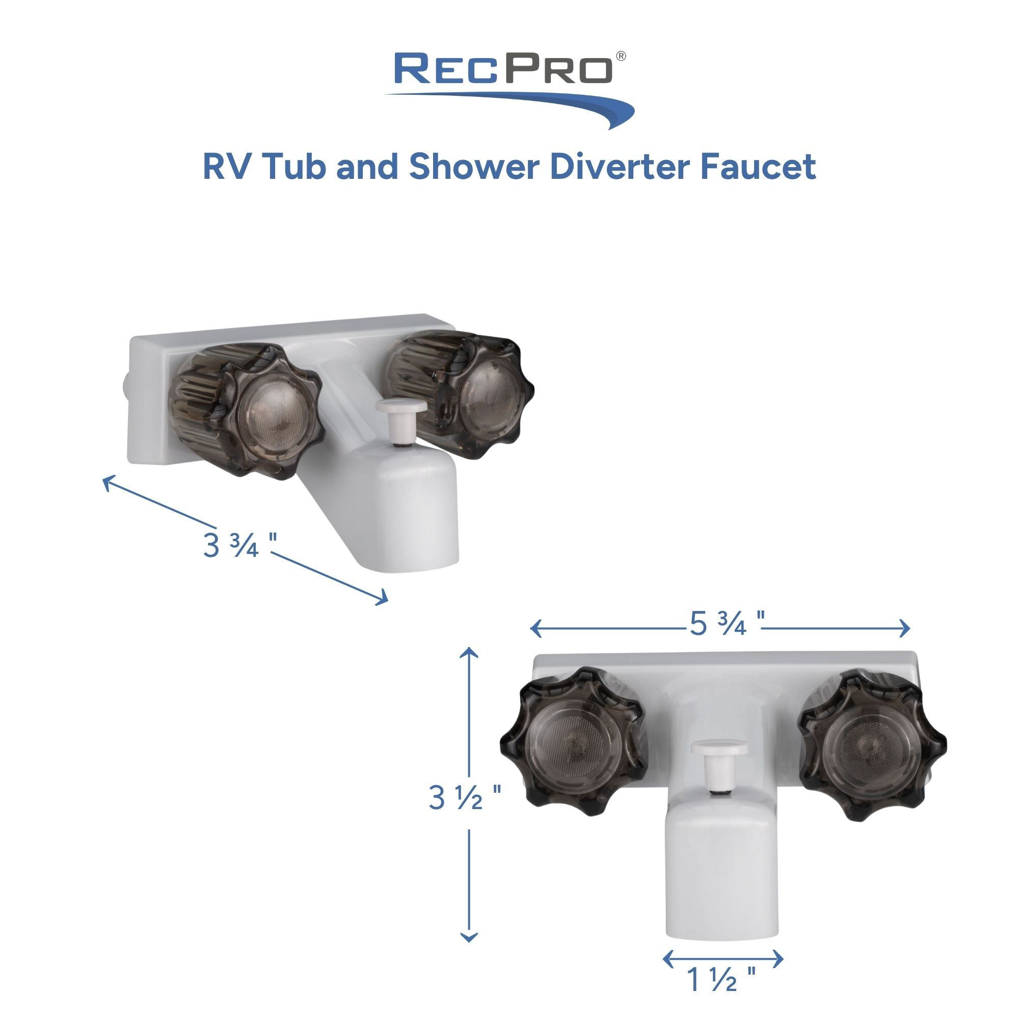 RV Tub and Shower Diverter Faucet Measurements RV Tub and Shower Diverter Faucet Measurements