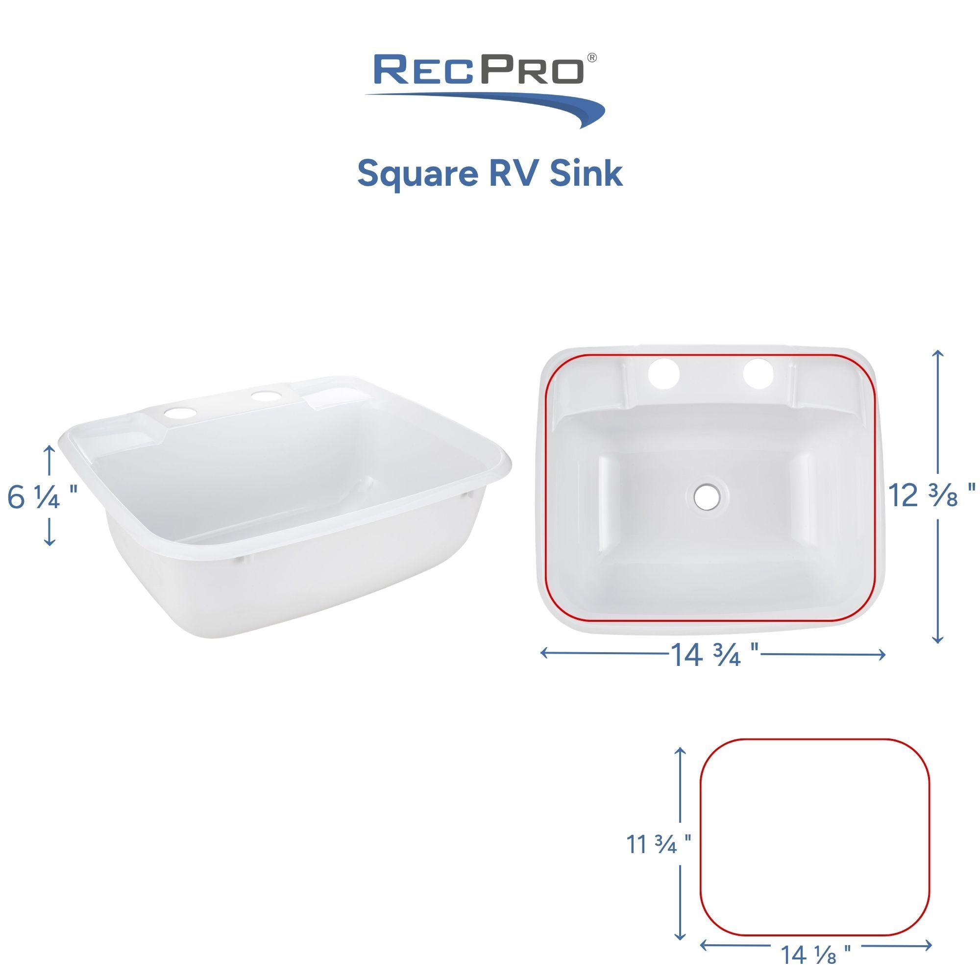 Square RV Sink Measurements Square RV Sink Measurements