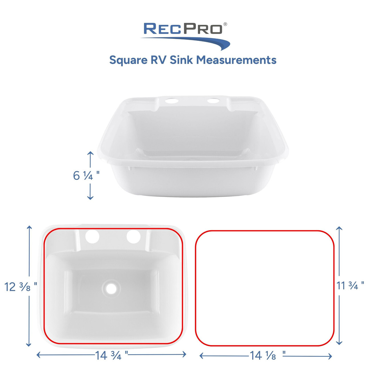 Square RV Sink Measurements 