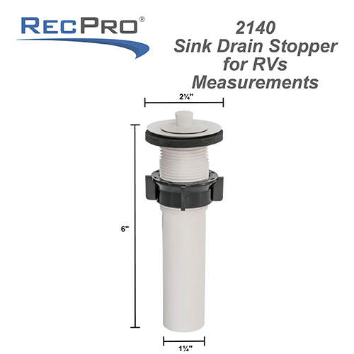 White RV sink drain stopper measurements. White RV sink drain stopper measurements.