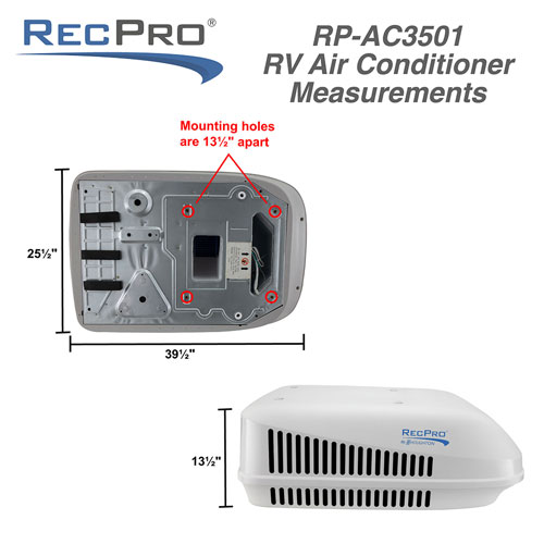 Dimensional drawing of the air conditoner.