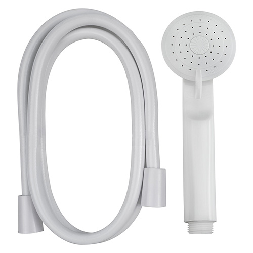 Hand held shower head and hose.
